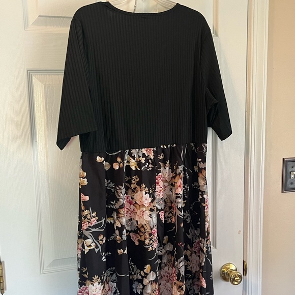 Women Plus Size Elegant Beach Holiday Floral Print Summer Vacation Dress 16W - Picture 4 of 8